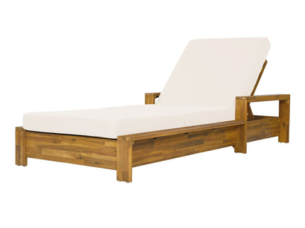 Chaise Lounge With 3 Fold Cushion Set, 3 Position Adjustable Backrest