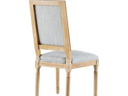 French Country Style Dining Chair With Upholstered Seating And Fluted Legs