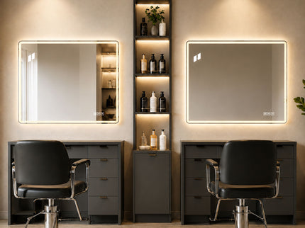 24" X 32" Rectangular Front Lighted And Backlit LED Bathroom Mirror With Anti Fog - Clear