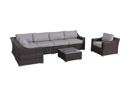Outdoor Wicker Conversation Set With Cushions, All Weather