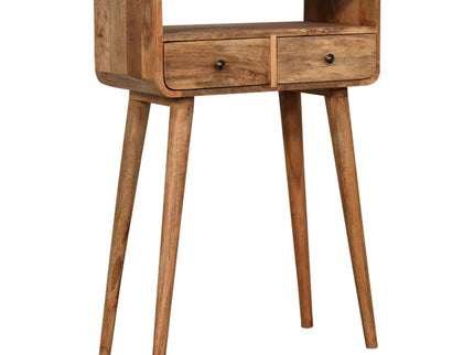 Curved Chestnut Console Table