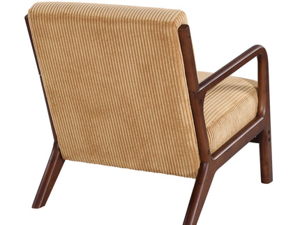 Upholstered Armchair With Back Support Pillow