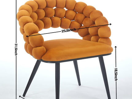 Modern Chair With Tube Legs, Soft Cushions And Comfortable Backrest