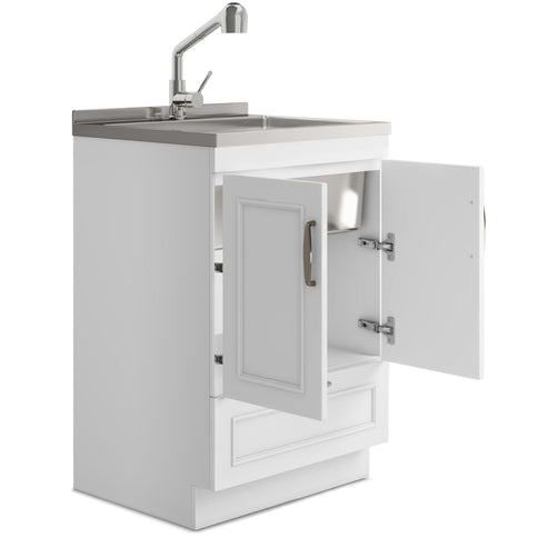 Cardinal - Laundry Cabinet With Faucet And Sink - White - Wood