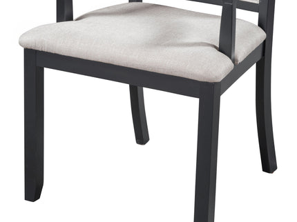 5 Piece Dining Set Extendable Round Table And 4 Chairs - Black / Oak