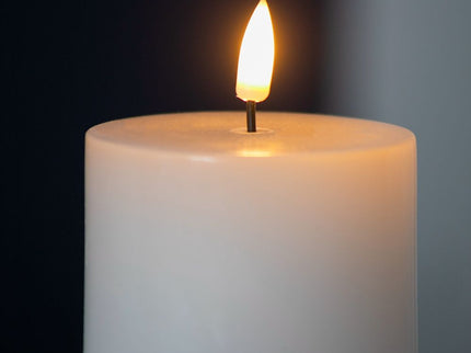 LED Candles With Wick And Remote Control Timer (Set of 2) - White