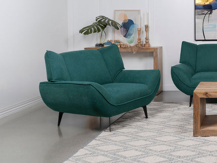 Grenada - Upholstered Flared Arm Accent Chair - Teal Blue