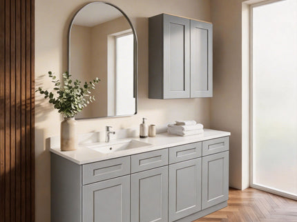 Shaker Wall Cabinet With Soft Close Hinges, Adjustable Shelves, Double Door