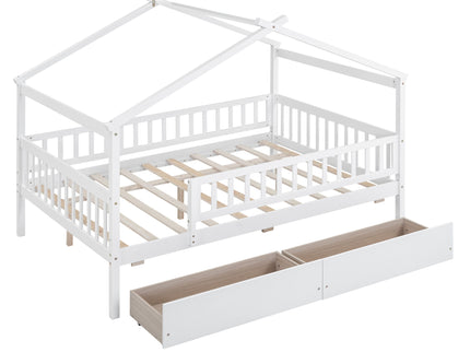 House Bed With 2 Drawers