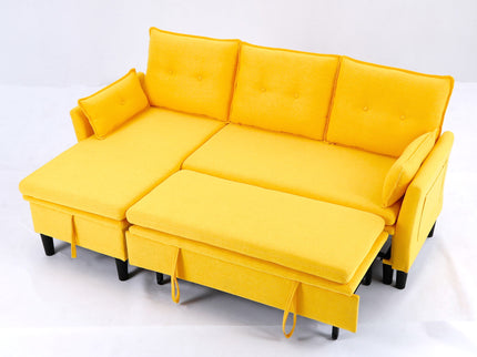 L-Shaped Reversible Chaise Sectional Sofa With Storage