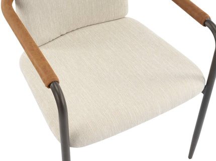 Modern Dining Chair Set With Durable Iron Frame And Comfortable Fabric Upholstery