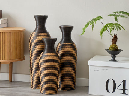 Classic And Neat Floor Vase, High Independent Flower Stand (Set of 3)