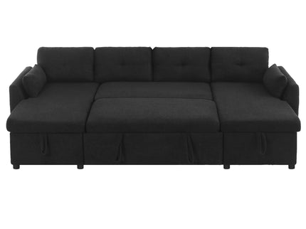 U-Shaped Sectional Sofa Bed With Storage And USB Ports