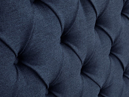 Transitional Upholstery Headboard With Tufted Buttons And Nailhead Trim