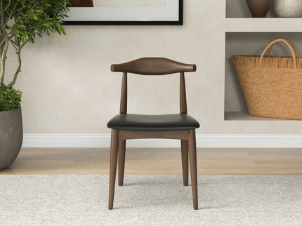 Destiny - Dining Chairs (Set of 2) - Black / Dark Brown
