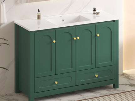 Bathroom Vanity With Sink Combo, 4 Soft Close Doors And 2 Drawers
