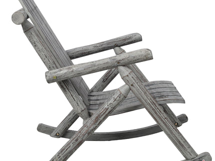 Durable Wooden Porch Rocker, Fir Log Rocking Chair