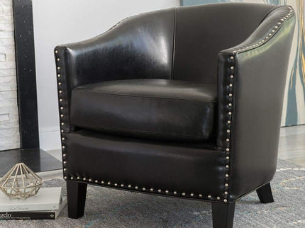 Enigmatica - Upholstered Club Chair With Nailhead Trim