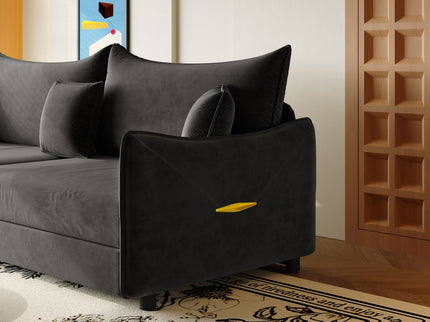 King Pull Out Sofa Bed, 3-In-1 Convertible Bed With 3 Pillows