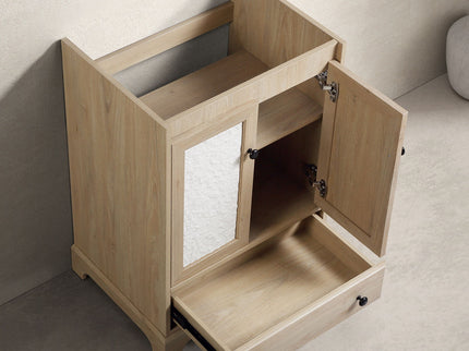 Bathroom Vanity With Basin, 1 Drawer Free Standing Storage - Brown