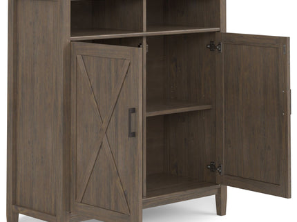 Ela - Medium Storage Cabinet - Smoky Brown