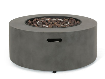 Round Iron Fire Pit With 40, 000 Btu
