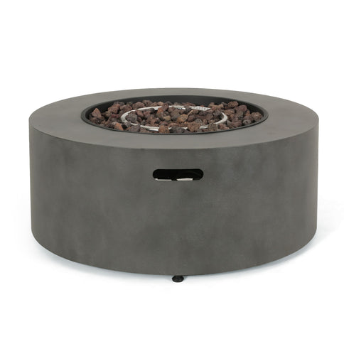 Round Iron Fire Pit With 40, 000 Btu