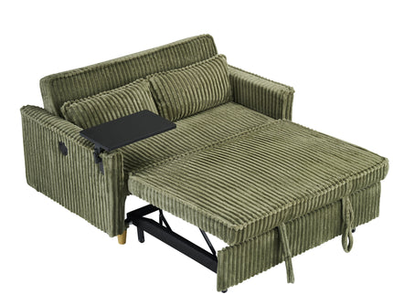 Pull Out Sofa With Movable Tabletop And USB Ports