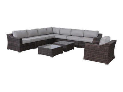Outdoor Wicker Conversation Set With Cushions, All Weather