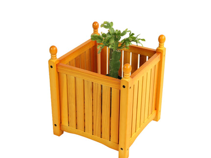 Square Outdoor Flower And Herb Pot - Teak