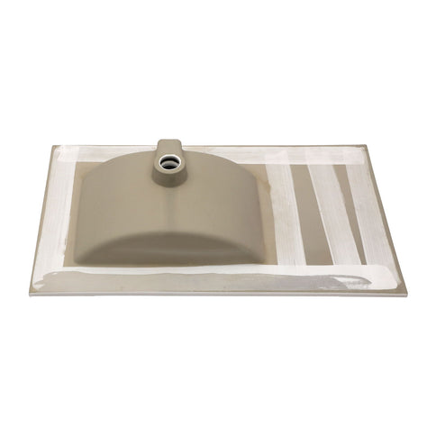 Console Sink With Legs, 32" X 18.5", Durable Porcela With Support - White / Black