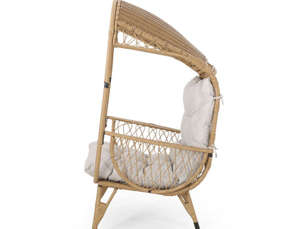 Outdoor Wicker Standing Basket Chair With Cushion
