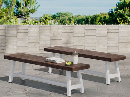 Tranquilizer - Outdoor Acacia Wood Bench With Slat Panel Design