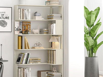 L-Shaped Corner Bookshelf