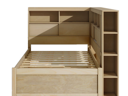 Daybed With Storage Shelves, USB Charging, And Trundle Bed