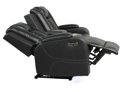 Benz - Power Reclining Loveseat With LED Lighting And Built In USB