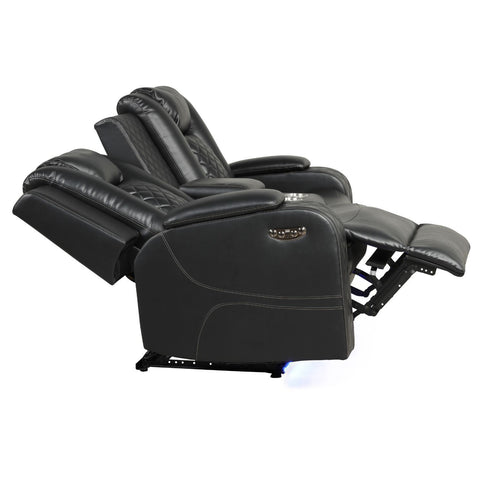 Benz - Power Reclining Loveseat With LED Lighting And Built In USB