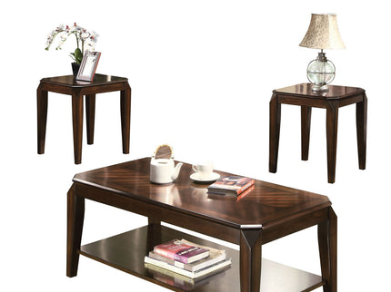 Docila - 3 Piece Pack Coffee With End Table (Set of 3) - Walnut