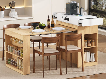 Extendable Dining Table With Folding Top