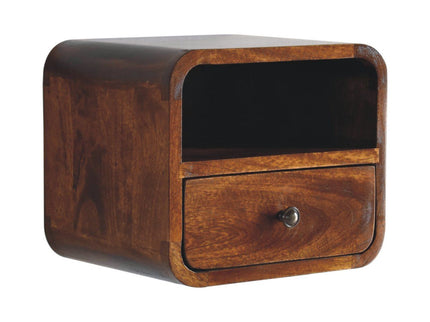 Curved Upper Slot Floating Nightstand