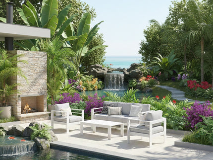 Outdoor Patio Set With All-Weather Thick Cushions