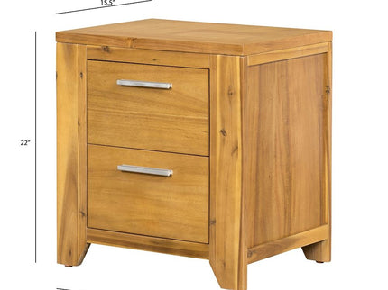 Nightstand - Natural Wood / Brown