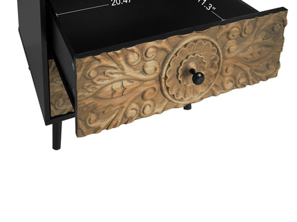 3 Drawer Cabinet, Suitable For Bedroom - Black