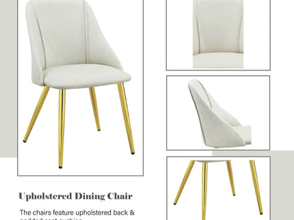 Gaines - Synthetic Leather Side Chair (Set of 2) - White