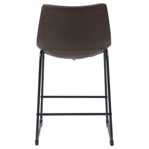 Armless Counter Height Stools (Set of 2) - Brown
