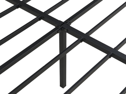 Heavy Duty Queen Size Bed Frame With Quiet Support - Black