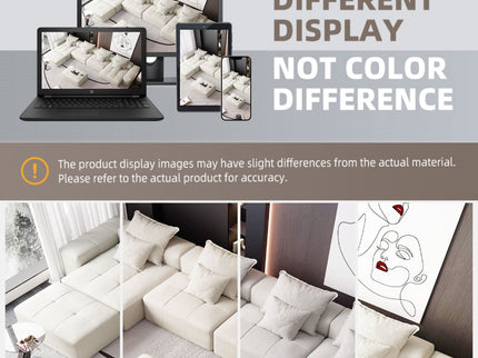 Modern Oversized Diy Combination Modular Sectional Sofa With Pillows