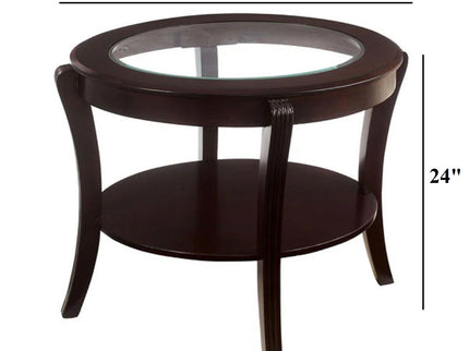 Contemporary Table With Open Lower Shelf