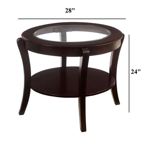 Contemporary Table With Open Lower Shelf