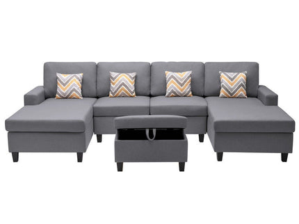 Nolan - Fabric 5 Piece Sectional Sofa With Interchangeable Legs